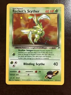 Rocket’s Scyther 13/132 Holo Rare Pokemon TCG Gym Heroes WOTC VLP - Image 1