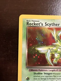 Rocket’s Scyther 13/132 Holo Rare Pokemon TCG Gym Heroes WOTC VLP - Image 2