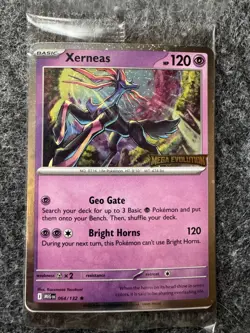 Pokemon TCG Mega Evolutions Xerneas 064/132 Best Buy Promo Stamped Sealed NM - Image 1