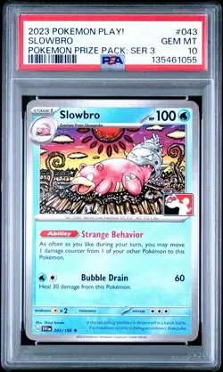 Slowbro 043/198 Scarlet & Violet Base Pokemon TCG Prize Pack Series 3 PSA 10 - Image 1
