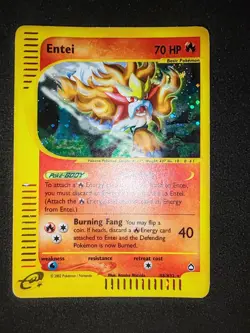 Pokemon AQUAPOLIS - #H8/H32 Entei - Holo - ENG - SWIRL - Played - Image 1