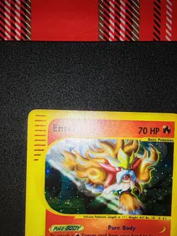 Pokemon AQUAPOLIS - #H8/H32 Entei - Holo - ENG - SWIRL - Played - Image 3