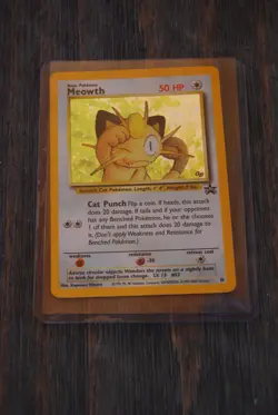 Pokemon Meowth Black Star Promo Holo #52 1999-2000 WOTC 10/53 - Image 1
