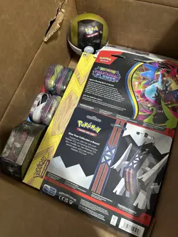 Pokemon TCG Lot! Boxes & Tins including Charzard, prismatic eco, Kleavor, n more - Image 1