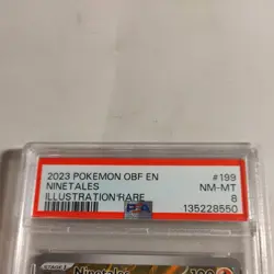 2023 Pokemon OBF En Ninetales Illustration Rare #199 PSA 8 NM-MT - Image 3