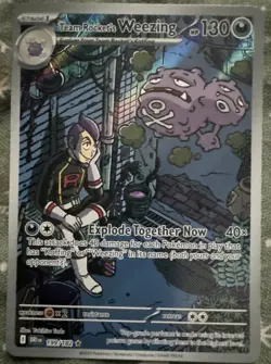 Pokemon TCG Team Rockets Weezing 199/182 SV10: Destined Rivals IR Near Mint - Image 1