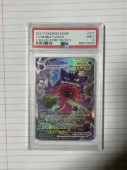 Gengar VMAX Fusion Strike 271 PSA 9 Alt Art Secret Rare Pokemon - Image 1