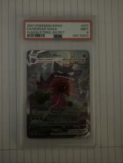 Gengar VMAX Fusion Strike 271 PSA 9 Alt Art Secret Rare Pokemon - Image 2