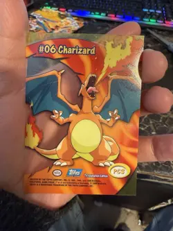 Topps Pokemon 2000 Charizard #06 PC3 TV Animation Edition Fire Bend In Middle - Image 2