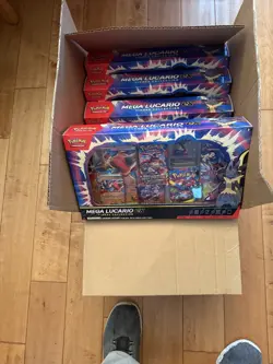 Pokemon MEGA LUCARIO EX FIGURE COLLECTION NEW SEALED CASE OF 6 - Image 3