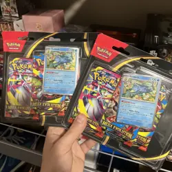 (2) Pokemon TCG: Mega Evolution Three-Booster Blister – Golduck Promo LOT of 2 - Image 1