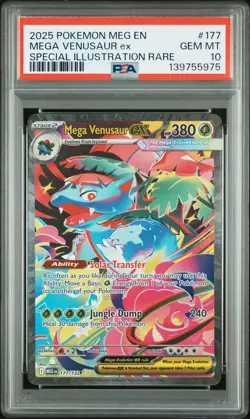 2025 POKEMON MEG EN-MEGA EVOLUTION #177 MEGA VENUSAUR EX PSA 10 - Image 1