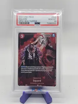 One Piece Squard OP02-009 Box Topper PSA 10 Gem Mint English - Image 1