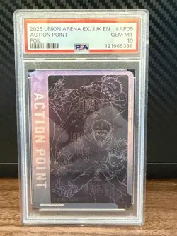 Union Arena Jujutsu Kaisen Satoru Gojo Action Point Card 2025 AP05 JJK PSA 10 - Image 1