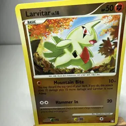Larvitar 87/123 (Mysterious Treasures) - Common -2007- Pokemon Card Reverse Foil - Image 1