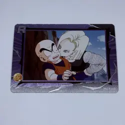 Android 18 Kiss Krillin - Dragon Ball Trading Card R 013 Anime Foil Art Tc5 - Image 1