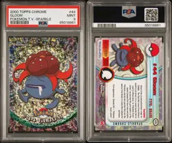 Gloom #44 - SPARKLE FOIL Topps Chrome TV Series Pokemon Card - PSA 9 MINT - Image 1