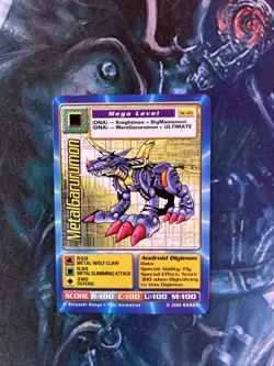 St-85 Metalgarurumon Digimon Swedish Promo Card TCG Rare Digi-Battle Bandai - Image 1