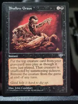 Shallow Grave Mirage Magic the Gathering MTG Black Instant Rare - Image 1