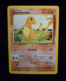 Pokemon TCG - CHARMANDER - 46/102 - UNLIMITED - BASE SET (1999) - WOTC - LP/NM - Image 1