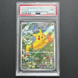 PSA 9 MINT 2024 Pokemon JPN Pikachu 218/SV-P PROMO Holo Rare - Image 1