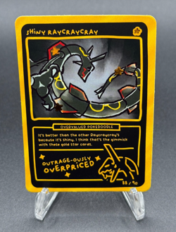 Pokedoodles 2 Shiny Raycraycray 88/90 - Rare - Pokemon Rayquaza Fan Art Gag Team - Image 1