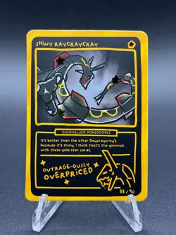 Pokedoodles 2 Shiny Raycraycray 88/90 - Rare - Pokemon Rayquaza Fan Art Gag Team - Image 2