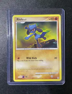Pokemon TCG Riolu Diamond & Pearl 61/130 Regular Uncommon -LP (Combine P&P) - Image 1