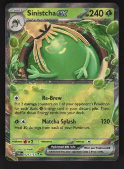 Sinistcha ex 23/167 Pokemon TCG SV06: Twilight Masquerade NM - Image 1
