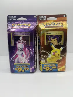 Set of 2 Pokemon XY Evolutions Theme Deck MEWTWO/ PIKACHU -Factory Sealed- - Image 1