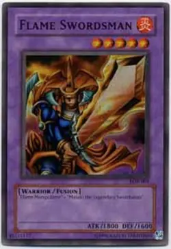Flame Swordsman - LOB-003 - Super Rare - Unlimited Edition - Damaged - Image 1
