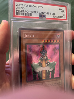 YU-GI-OH! Jinzo PSV-000 Pharaoh's Servant 1st Edition PSA 3 Small Misprint/Error - Image 3