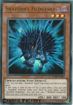 YUGIOH BLHR-EN081 Shaddoll Hedgehog Ultra Rare 1st Edition NM - Image 1