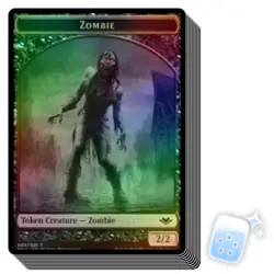10 pcs FOIL ZOMBIE TOKEN (7/21) Modern Horizons Magic MTG MINT CARD - Image 1