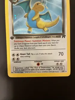 1st Edition Dark Dragonite 5/82 Team Rocket Set Holo Rare 2000 Pokemon Card NM - Image 4