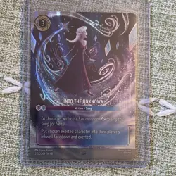 Disney Lorcana TCG Elsa - Into the Unknown Action Song Card 213/204 Foil Frozen - Image 1