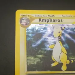 Ampharos 1/111 - SWIRL HOLO RARE - Neo Genesis - VINTAGE WOTC Pokemon Card LP/P - Image 2
