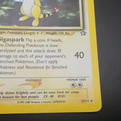 Ampharos 1/111 - SWIRL HOLO RARE - Neo Genesis - VINTAGE WOTC Pokemon Card LP/P - Image 4