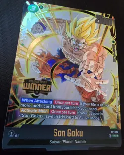 Son Goku - FP-034 (Release Event Winner) - Fusion World Promotion Cards - Image 1