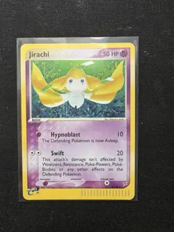 Pokemon TCG Jirachi Holo Card Team Magma vs Team Aqua 97/95 Rare MP/HP - Image 1