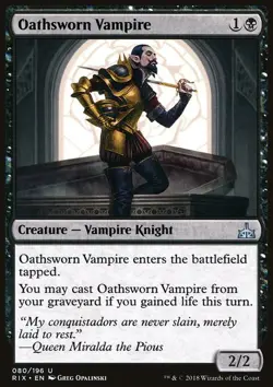 MTG Magic the Gathering Oathsworn Vampire (80/219) Rivals of Ixalan LP - Image 1