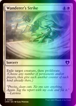 MTG Magic the Gathering Wanderer's Strike (69/1455) Commander Masters NM FOIL - Image 1