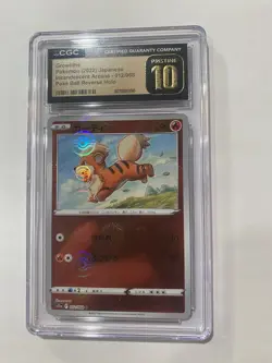 CGC 10 Pristine Growlithe Reverse Holo 012/068 Incandescent Arcana s11a Pokemon - Image 1
