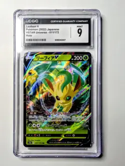 Leafeon V Pokemon (2022) Japanese VSTAR Universe 011/172 CGC 9 - Image 1