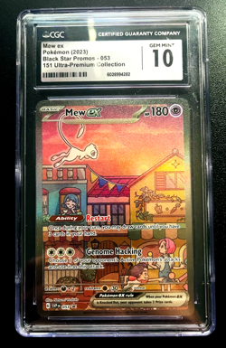 2023 Pokemon S&V Black Star Promo Mew ex Premium Collection CGC 10 Gem Mint #053 - Image 1