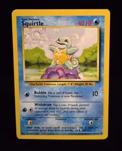 Pokemon TCG - SQUIRTLE - 63/102 - UNLIMITED - BASE SET (1999) - WOTC - LP - Image 1