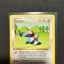 Porygon 039/102 Base Set (Shadowless) 1st Edition pokemon tcg - Image 2