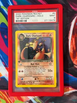 Pokemon PSA 9 1st Edition Dark Charizard 4/82 Team Rocket Holo - Image 1