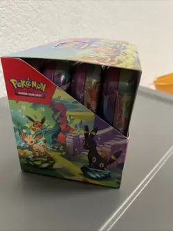 Pokemon Prismatic Evolutions Mini Tin Display Box Full Set 8 Tins - Sealed - Image 2