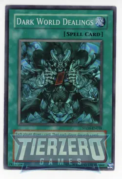 Yugioh STON-EN038 Dark World Dealings Super Rare NM/LP - Image 1